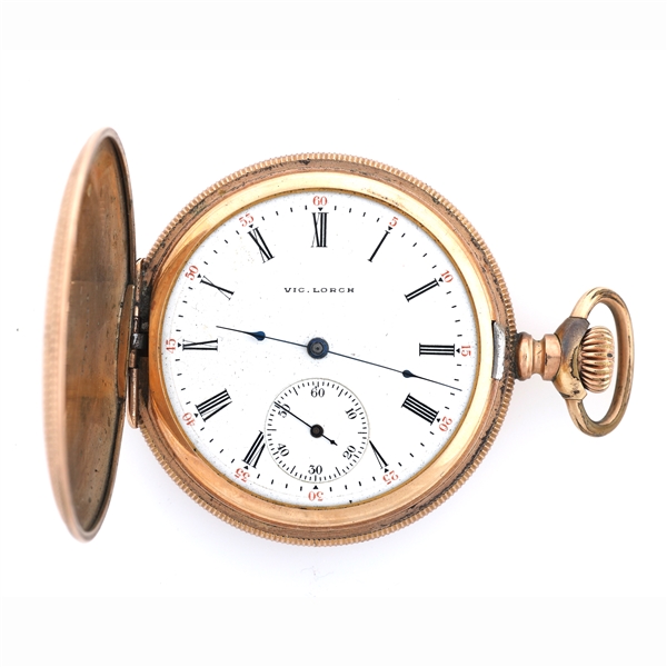 MENS ELGIN GOLD FILLED HUNTERS CASE POCKET WATCH