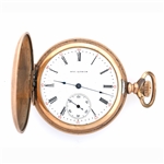 MENS ELGIN GOLD FILLED HUNTERS CASE POCKET WATCH