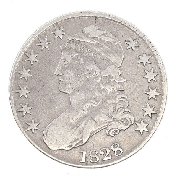 1828 US SILVER CAPPED BUST HALF DOLLAR COIN