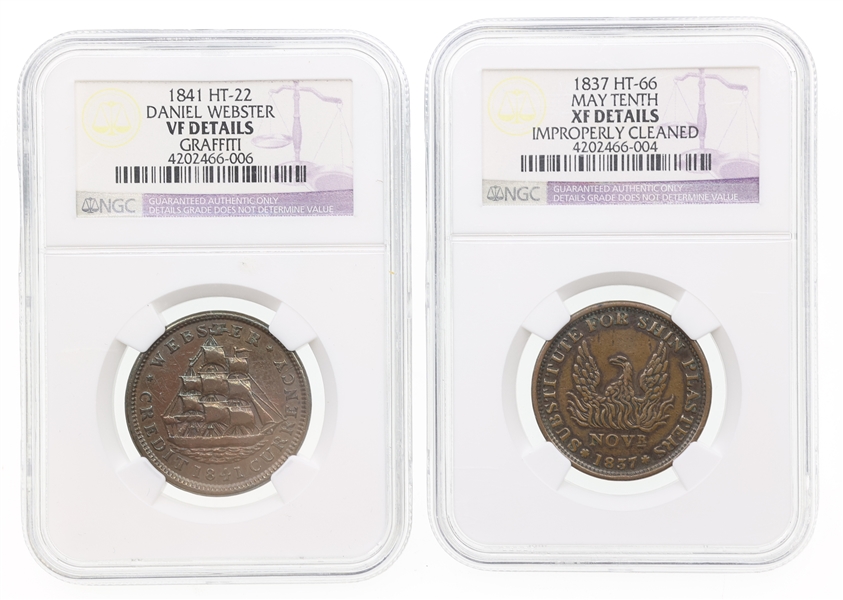 UNITED STATES HARD TIMES TOKENS - NGC GRADED