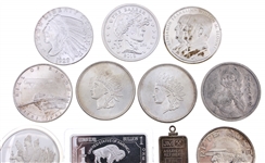 UNITED STATES SILVER ROUNDS, INGOTS, & TOKEN