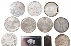 UNITED STATES SILVER ROUNDS, INGOTS, & TOKEN