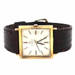 MENS UNIVERSAL AUTOMATIC 18K GOLD CASE WRIST WATCH