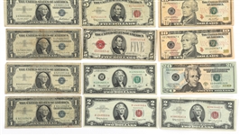 US CURRENCY NOTES RED SEAL, SILVER CERTIFICATES, & MORE