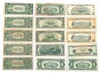 US CURRENCY NOTES RED SEAL, SILVER CERTIFICATES, & MORE
