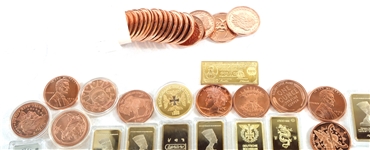 1 OZ COPPER ROUNDS & FANTASY INGOTS