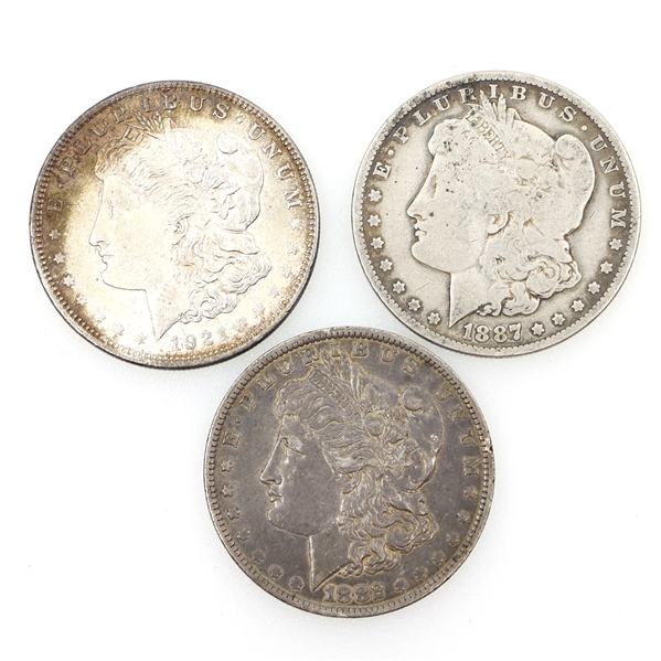 1882-1921 US SILVER MORGAN DOLLAR COINS