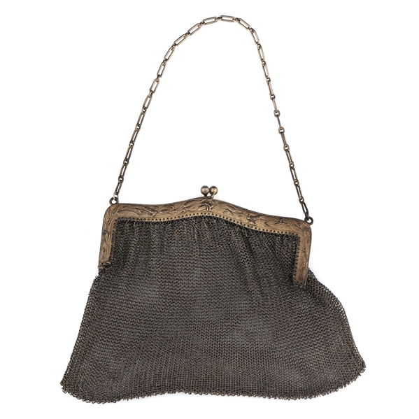 STERLING SILVER CARTER, HALE & CO. MESH HANDBAG