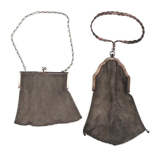 STERLING SILVER MESH HANDBAGS