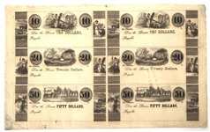 1800s UNKNOWN ISSUER SAN FRANCISCO UNCUT NOTES