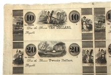 1800's UNKNOWN ISSUER SAN FRANCISCO UNCUT NOTES