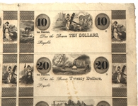 1800's UNKNOWN ISSUER SAN FRANCISCO UNCUT NOTES