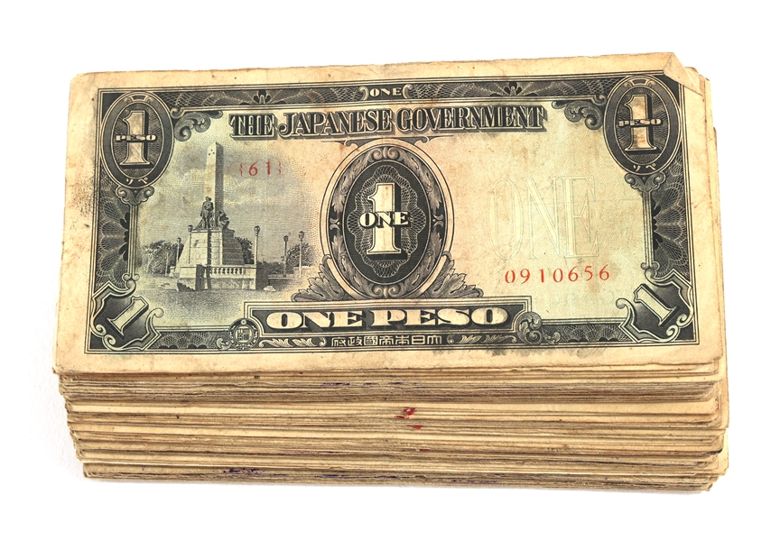 JAPANESE PHILIPPINES WWII OCCUPATION NOTES - LOT OF 100