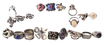 STERLING SILVER RINGS - LOT OF 20