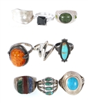 STERLING SILVER RINGS - LOT OF 26