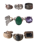 STERLING SILVER RINGS - LOT OF 26