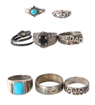 STERLING SILVER RINGS - LOT OF 26