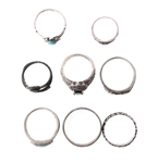 STERLING SILVER RINGS - LOT OF 26