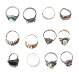 STERLING SILVER RINGS - LOT OF 26