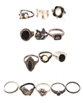 STERLING SILVER RINGS - LOT OF 26