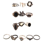 STERLING SILVER RINGS - LOT OF 26
