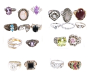 STERLING SILVER RINGS - LOT OF 20
