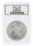1885-O US MORGAN SILVER DOLLAR COIN NGC MS64