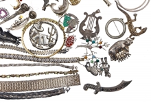 STERLING SILVER JEWELRY - BROOCHES, BRACELETS, & MORE