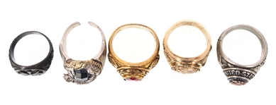 MENS STERLING SILVER RINGS - LOT OF 19