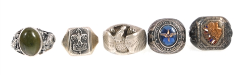 MENS STERLING SILVER RINGS - LOT OF 19