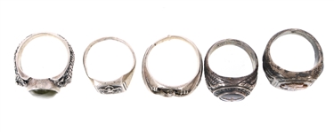MENS STERLING SILVER RINGS - LOT OF 19