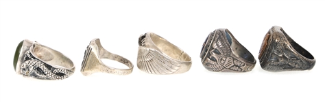 MENS STERLING SILVER RINGS - LOT OF 19