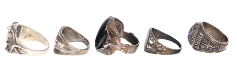 MENS STERLING SILVER RINGS - LOT OF 19
