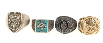 MENS STERLING SILVER RINGS - LOT OF 19