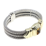 DAVID YURMAN STERLING SILVER 14K GOLD CITRINE BRACELET