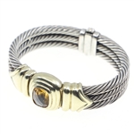 DAVID YURMAN STERLING SILVER 14K GOLD CITRINE BRACELET