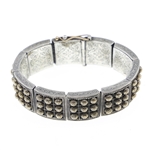 KONSTANTINO STERLING SILVER 18K GOLD HOBNAIL BRACELET