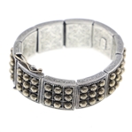 KONSTANTINO STERLING SILVER 18K GOLD HOBNAIL BRACELET