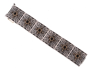 KONSTANTINO STERLING SILVER 18K GOLD & ONYX BRACELET