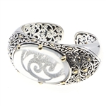 JOHN HARDY DIAMOND STERLING SILVER 18K GOLD BRACLET