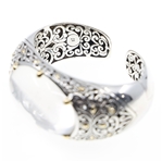JOHN HARDY DIAMOND STERLING SILVER 18K GOLD BRACLET