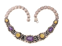 LAGOS CAVIAR STERLING & 18K AMETHYST CITRINE NECKLACE
