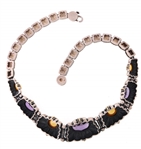 LAGOS CAVIAR STERLING & 18K AMETHYST CITRINE NECKLACE
