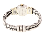 DAVID YURMAN STERLING SILVER 14K AMETHYST WRISTWATCH