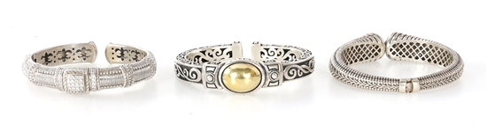 DESIGNER STERLING SILVER BRACELETS T&C, ANN KING, RIPKA