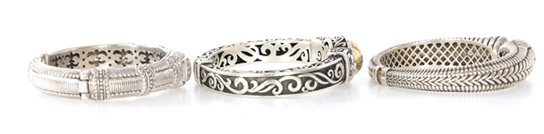 DESIGNER STERLING SILVER BRACELETS T&C, ANN KING, RIPKA