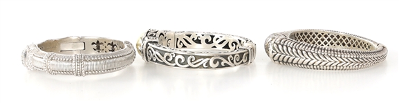 DESIGNER STERLING SILVER BRACELETS T&C, ANN KING, RIPKA