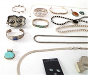 STERLING SILVER JEWELRY - CHAINS, BRACELETS, PENDANTS
