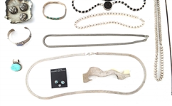 STERLING SILVER JEWELRY - CHAINS, BRACELETS, PENDANTS