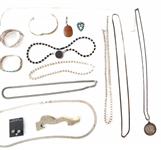 STERLING SILVER JEWELRY - CHAINS, BRACELETS, PENDANTS